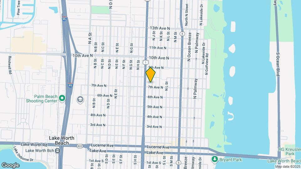 707 N J St Map and Location Details