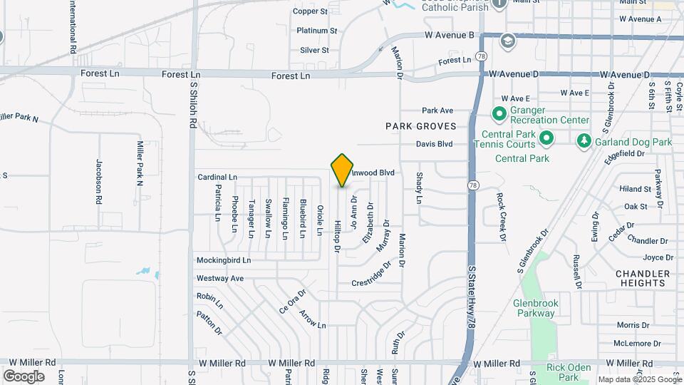 1512 Hilltop Dr Map and Location Details