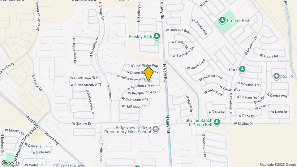 1700 W Appaloosa Way Mapa y Detalles de la Ubicación