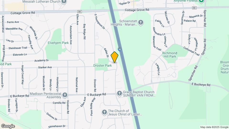 1406 S Thompson Dr Map and Location Details