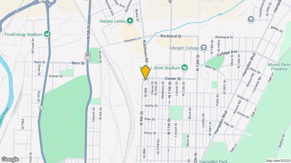 1649 N 9th St Map and Location Details