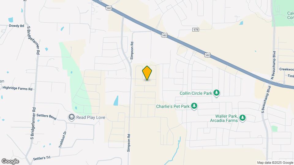 1005 Raintree Rd Map and Location Details