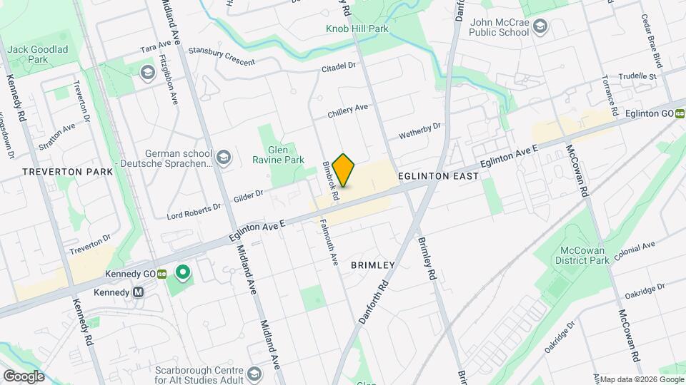 2624 Eglinton Ave E Map and Location Details