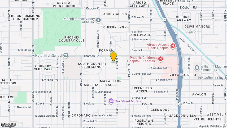1433 E. Edgemont Avenue, Unit Guest House Map and Location Details