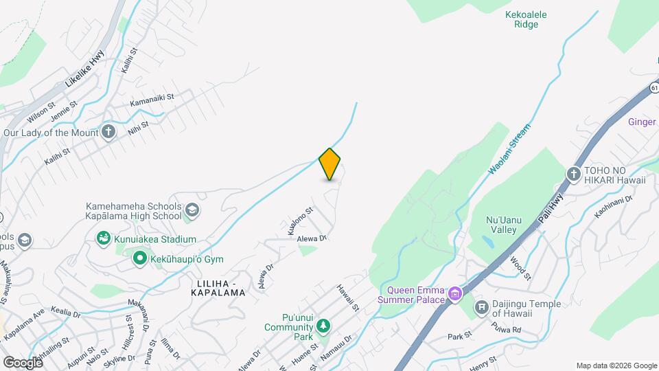 2067 Kilakila Dr Map and Location Details