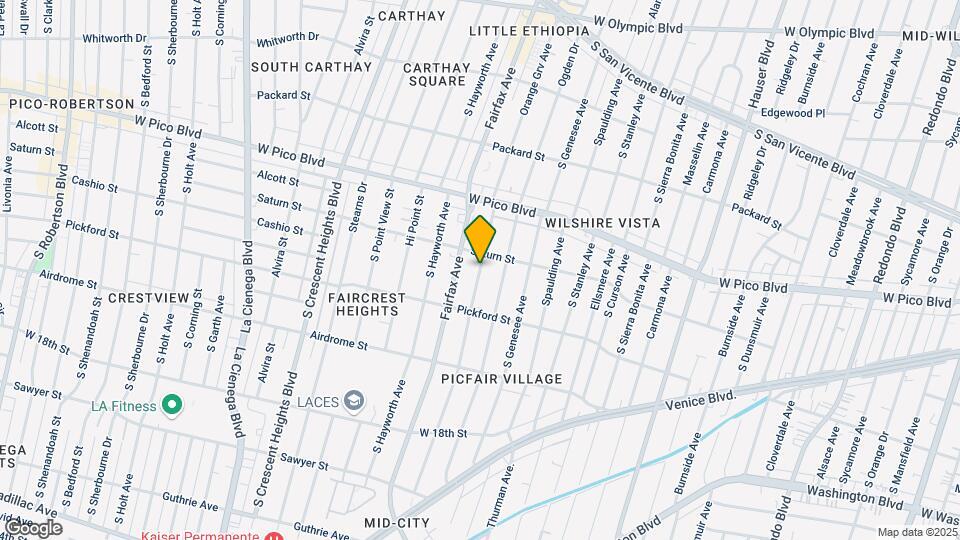 1527 S Orange Grove Ave Map and Location Details