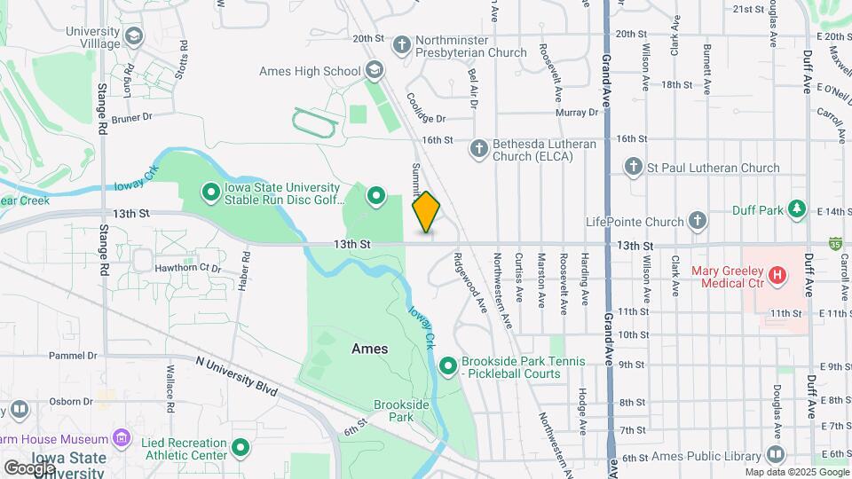 1301 Crescent St Map and Location Details