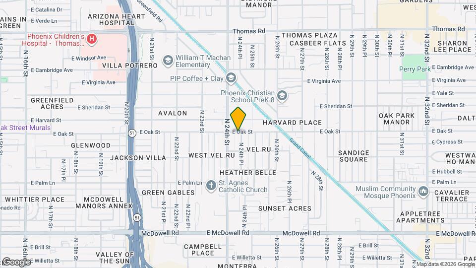 2419 E Oak St Map and Location Details