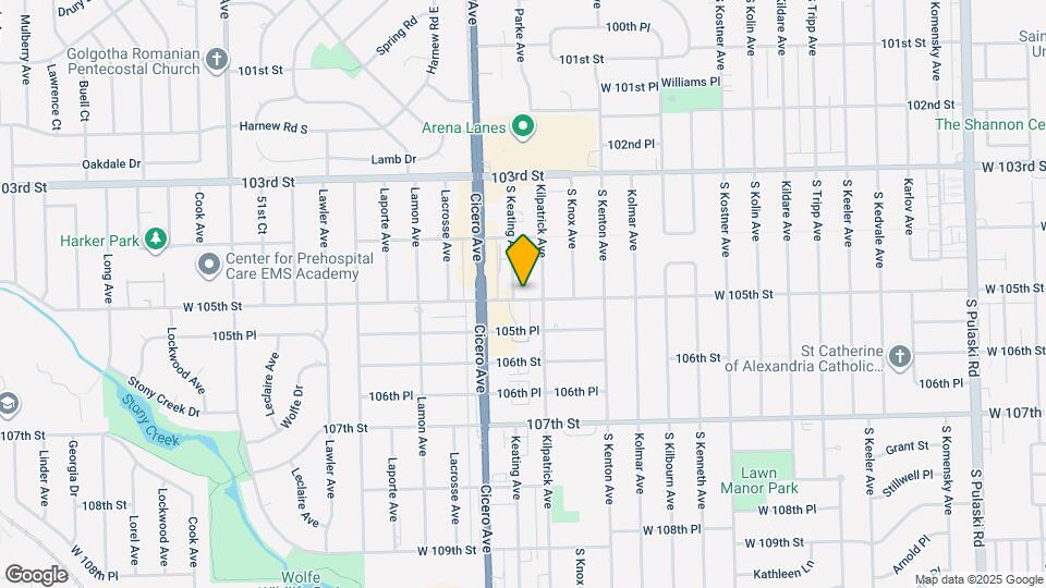 10445 S Keating Ave Map and Location Details