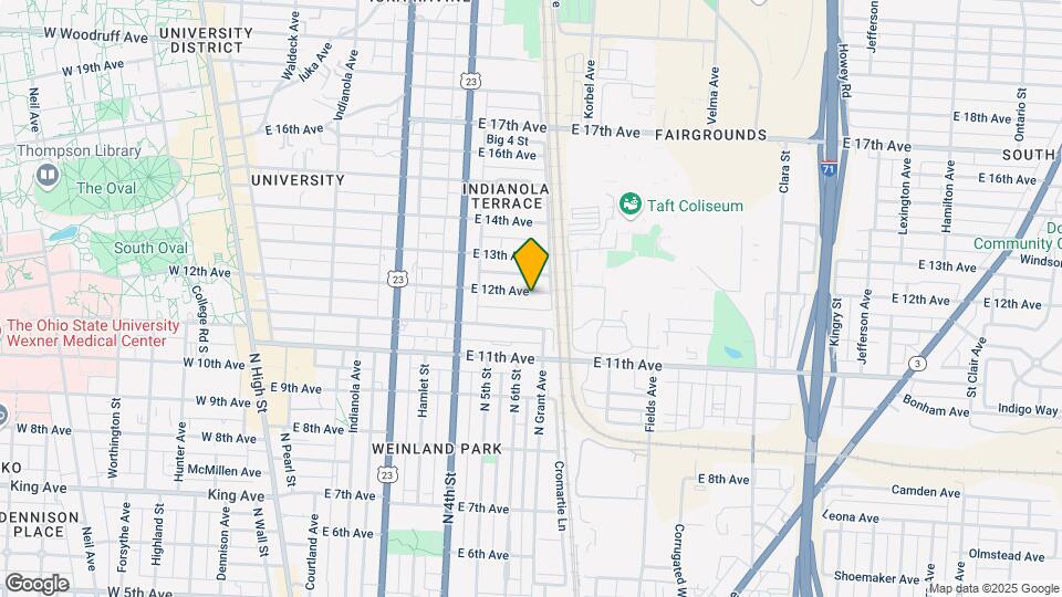 405 E 12th Ave Mapa y Detalles de la Ubicación