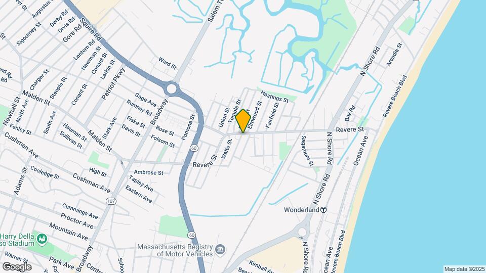 321 Revere St, Unit #2 Map and Location Details