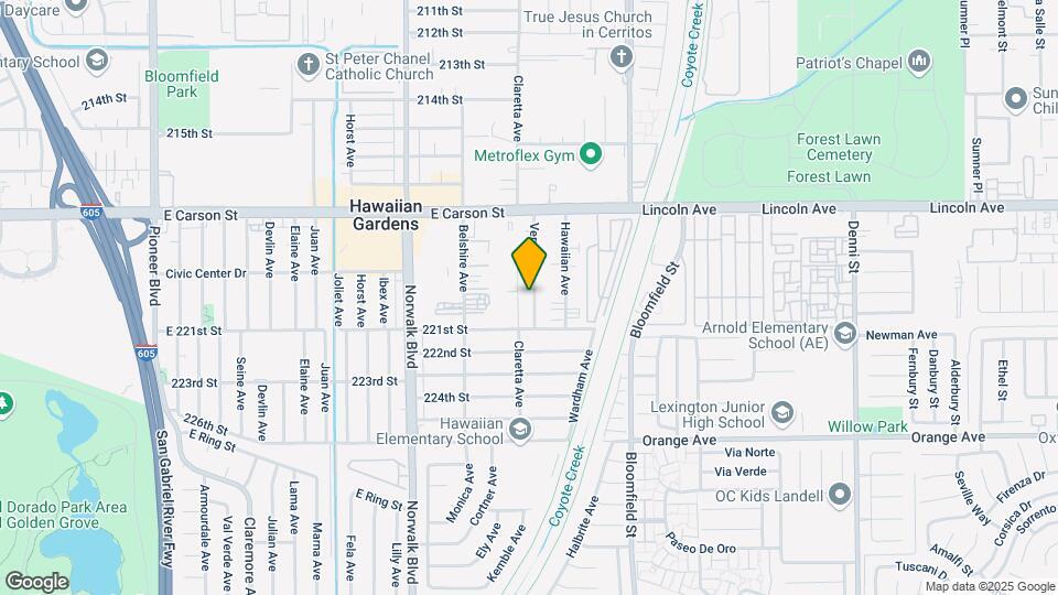 21929 Verne Ave Map and Location Details
