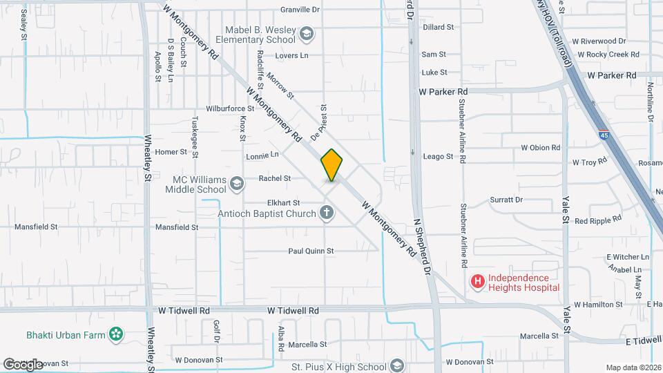 6017 Beall St Map and Location Details