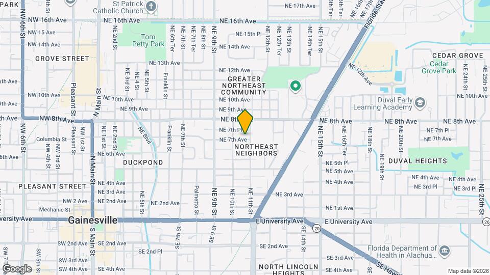 1028 NE 7th Ave Map and Location Details