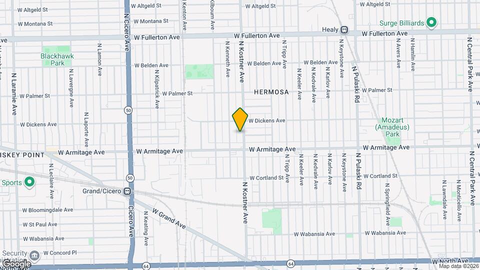 2032 N Kostner Ave Map and Location Details