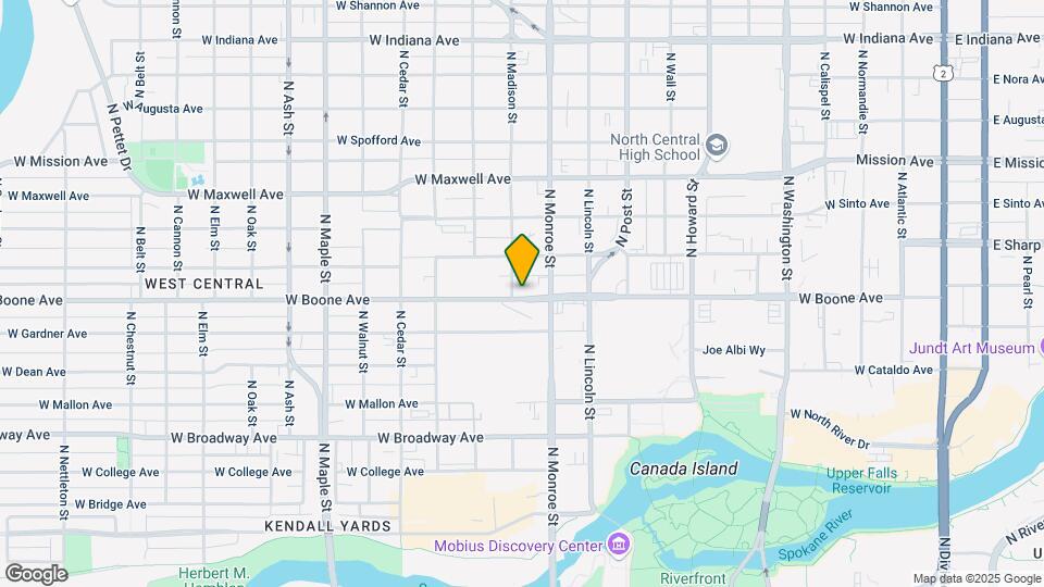 1024 W Boone Ave Map and Location Details