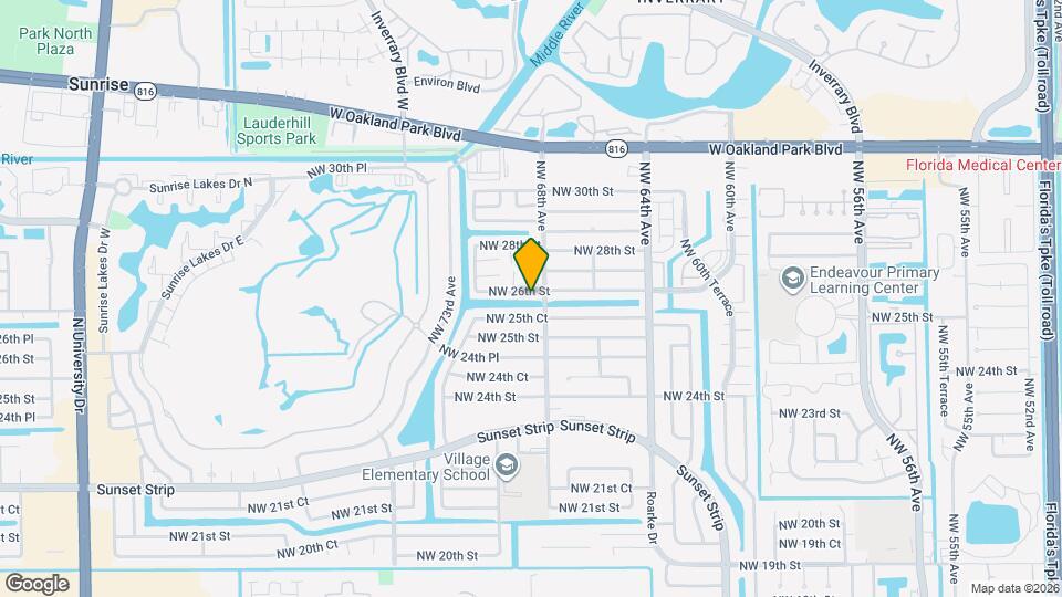 6810 NW 26th St Map and Location Details
