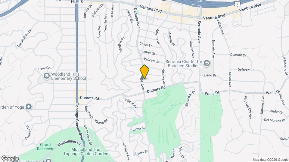 4958 Canoga Ave Map and Location Details