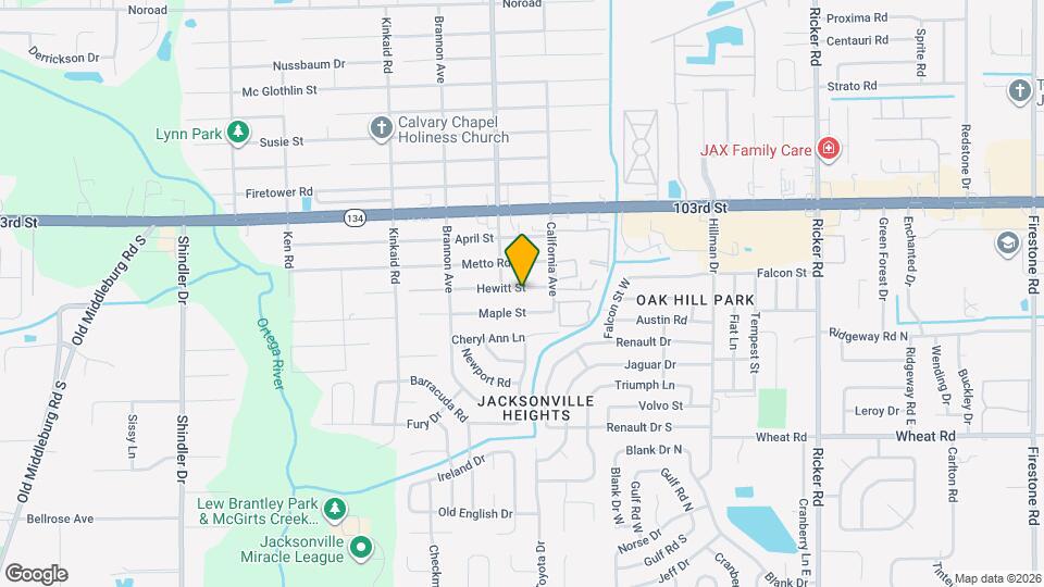 8144 Hewitt St Map and Location Details