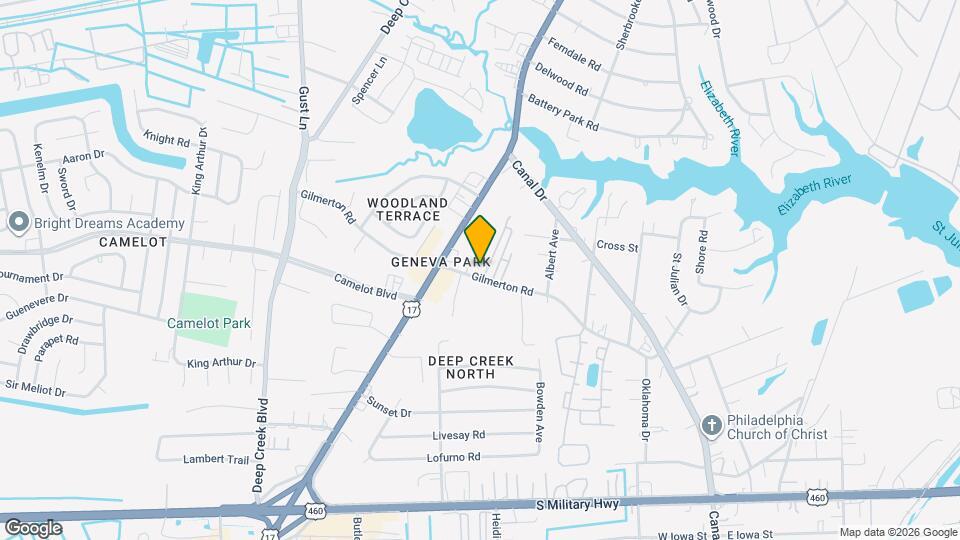 Deep Creek Crossing Apartments Map and Location Details