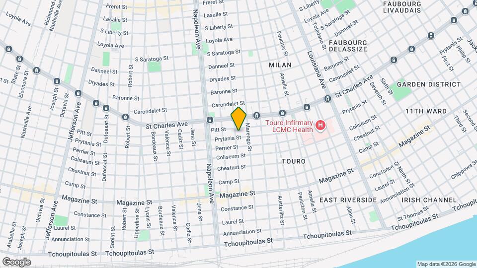 4129 Prytania St Map and Location Details