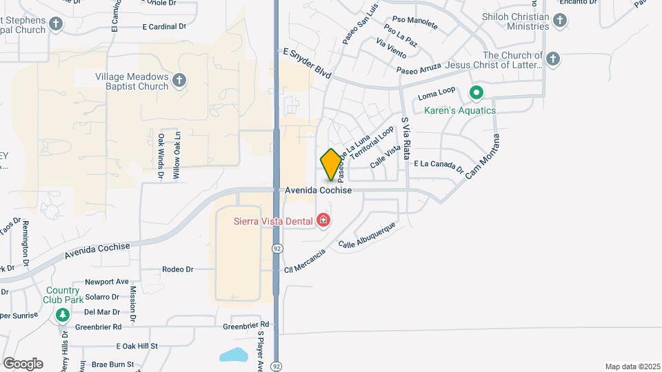 4319 Avenida Cochise Map and Location Details