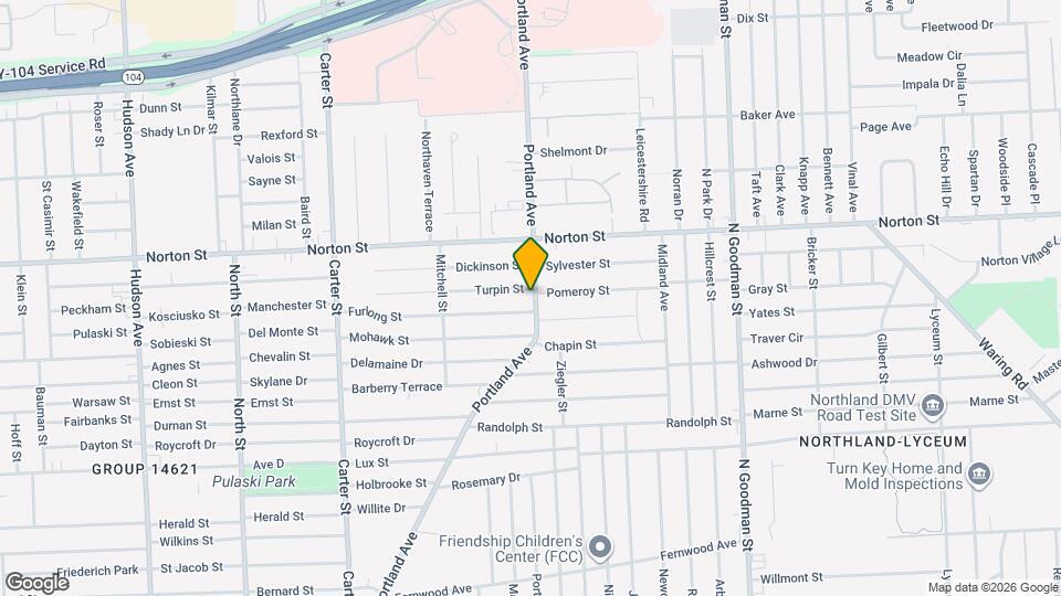 1105#A Portland Avenue, 14621; #1600027 - 1600027 Map and Location Details