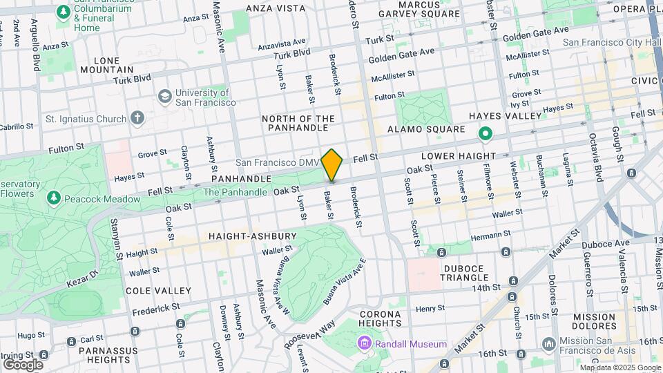 1285 Oak St Mapa y Detalles de la Ubicación