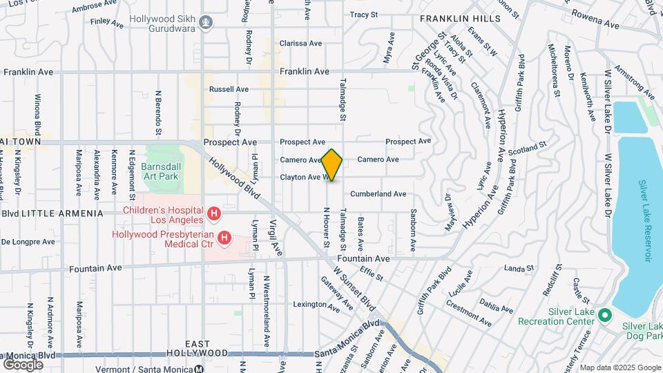 1542 N Hoover St Map and Location Details