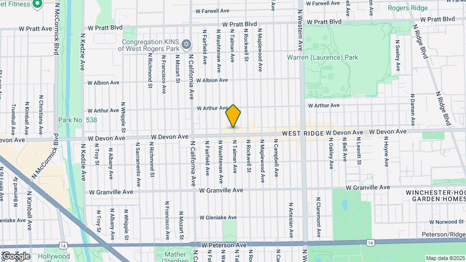 6409 N Talman Ave Map and Location Details