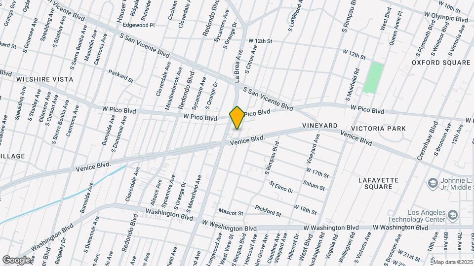 1511 S Highland Ave, Unit Single Map and Location Details
