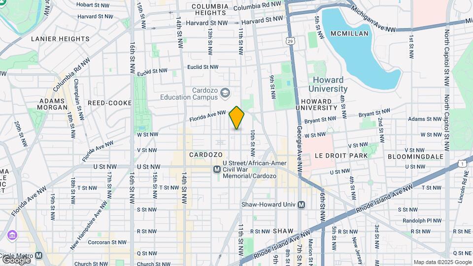 1111 W St NW Map and Location Details