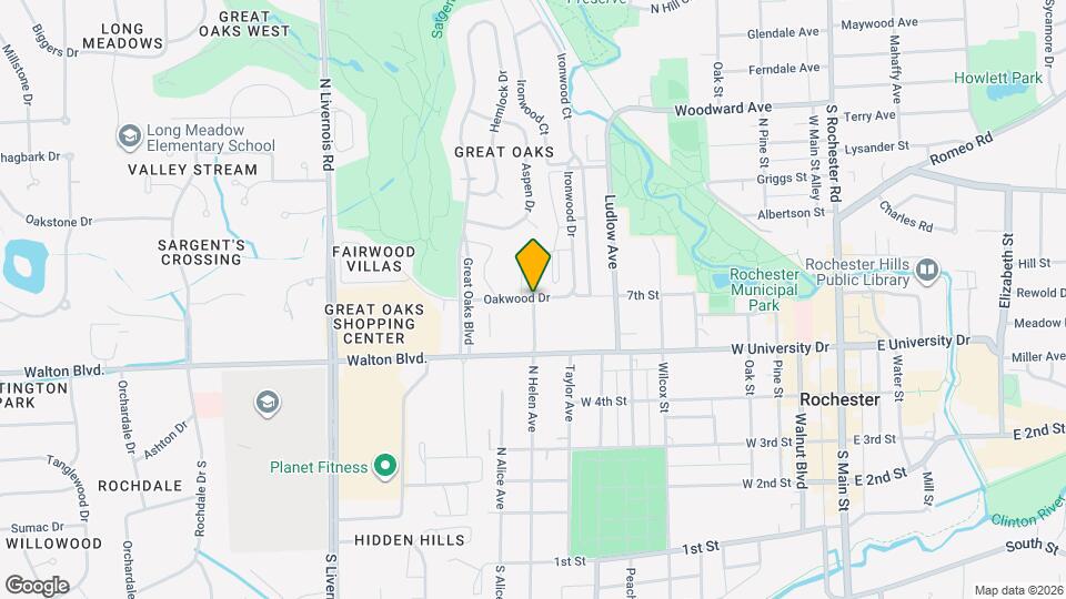 Great Oaks Apartments Map and Location Details