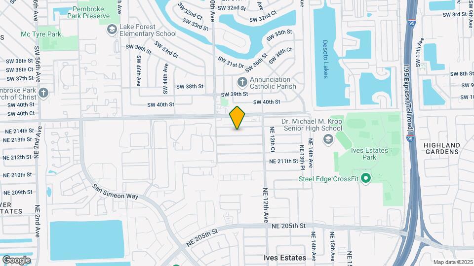 1071 NE 213th Terrace-Unit -n/a Map and Location Details