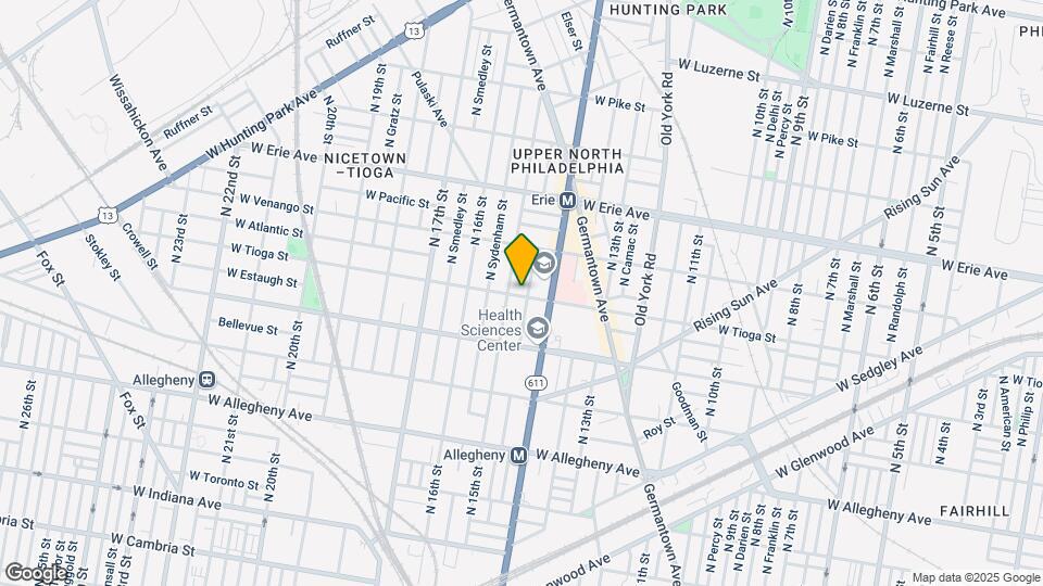 1429 W Tioga St Map and Location Details