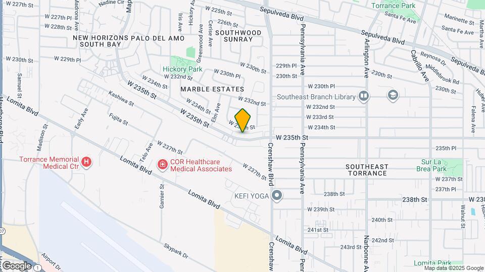 2569 W 235th St Mapa y Detalles de la Ubicación