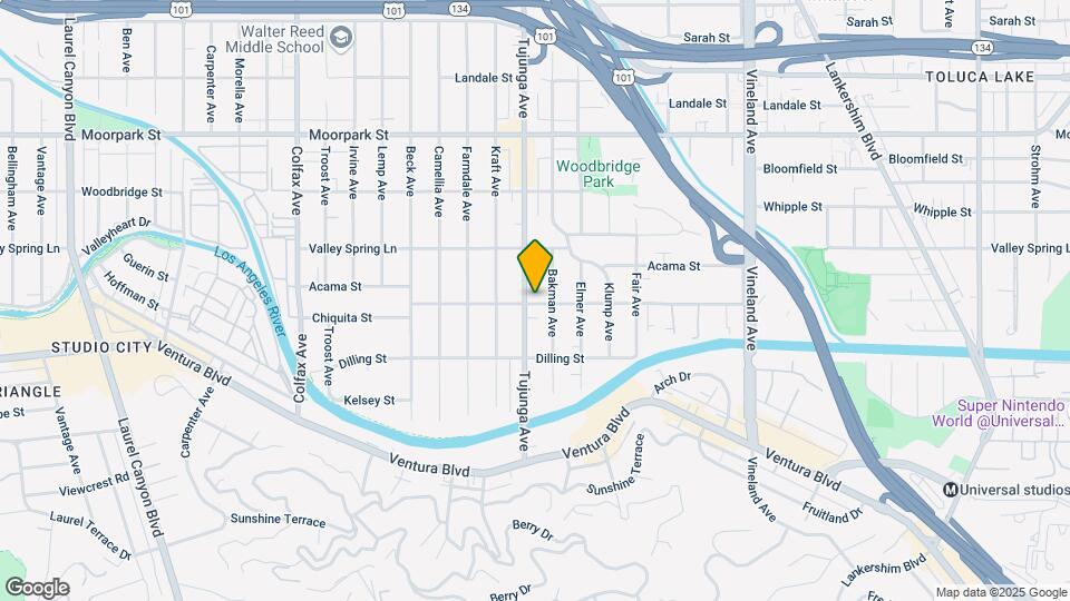 4202 Tujunga Ave Mapa y Detalles de la Ubicación