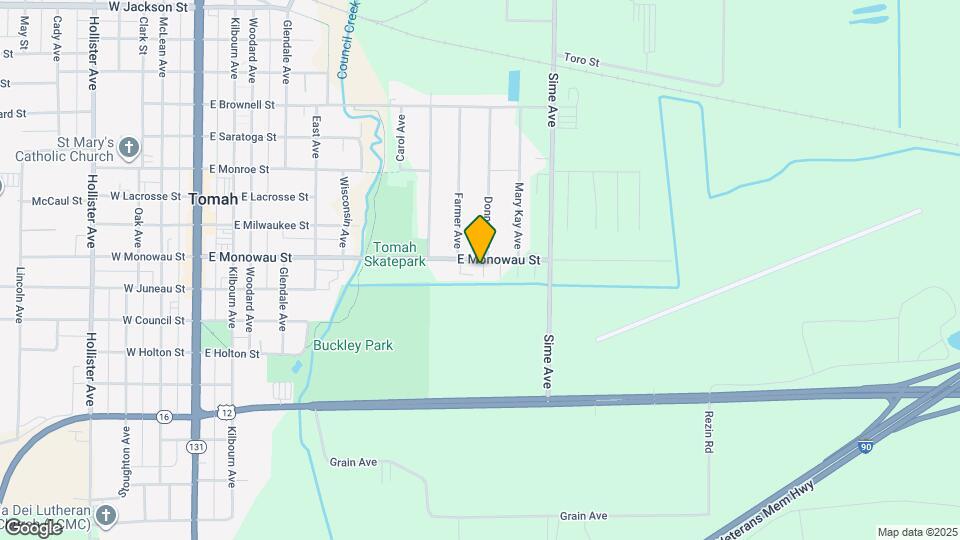 1007-1115 E Monowau St Map and Location Details