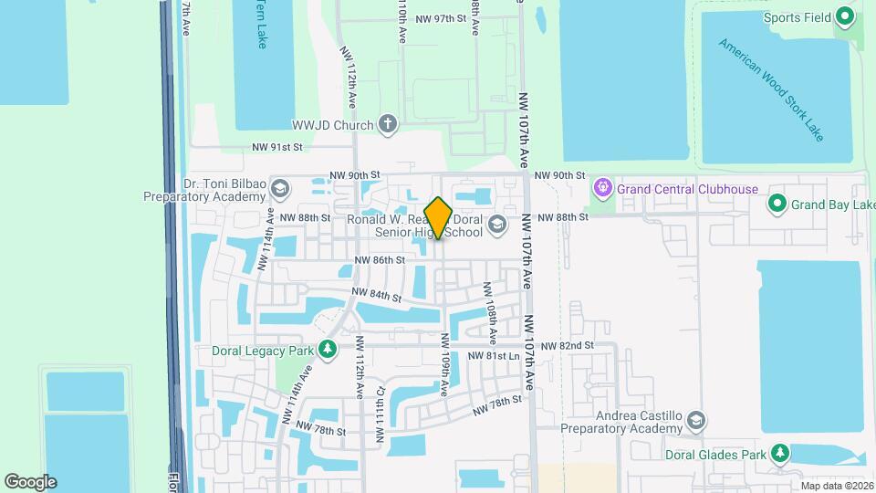 8683 NW 109th Ct Map and Location Details