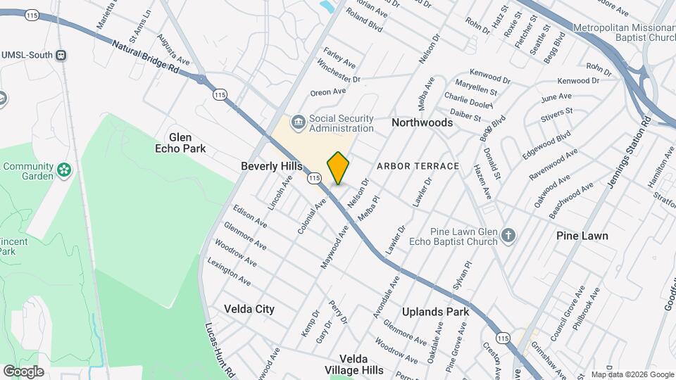 3706 Colonial Ave Map and Location Details