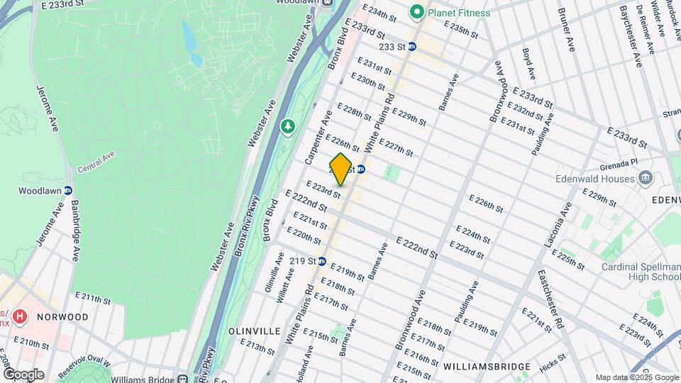 687 E 223rd St Mapa y Detalles de la Ubicación