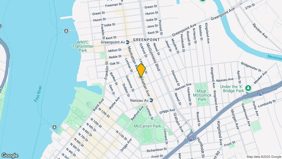 733 Manhattan Ave Map and Location Details