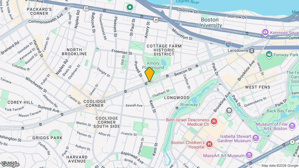 1153 Beacon St, Unit 7 Map and Location Details