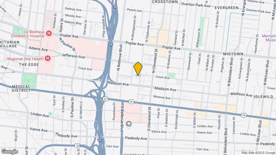 55 N Claybrook St Mapa y Detalles de la Ubicación