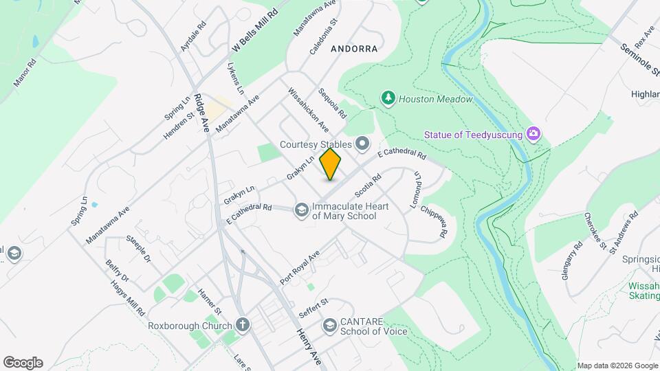 842 E Cathedral Rd Map and Location Details