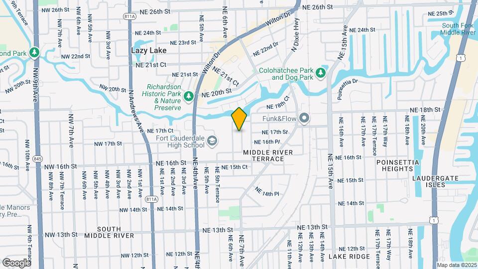 1713 NE 7th Ter Map and Location Details