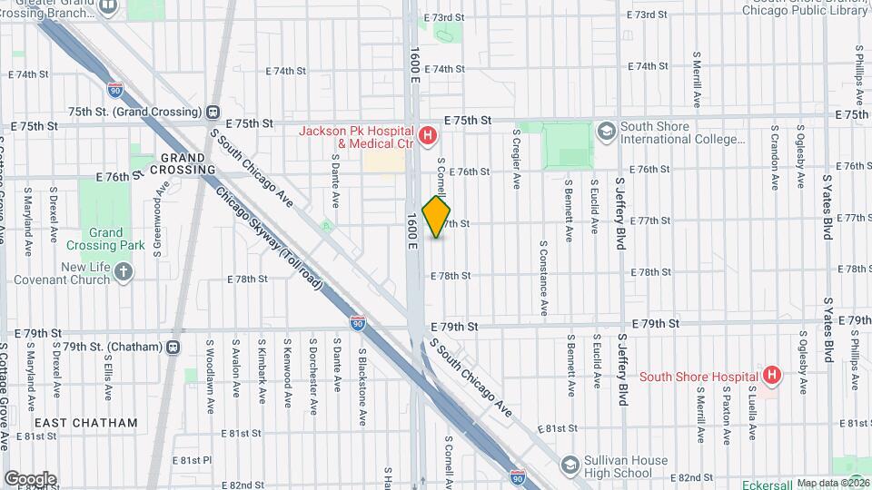 7722 S Cornell Ave Map and Location Details