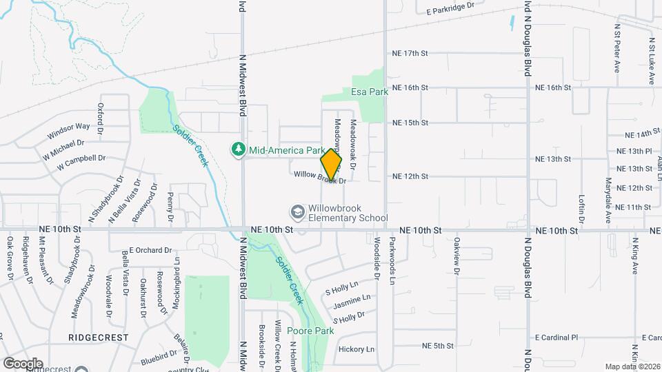 1008 Willow Brook Dr Map and Location Details