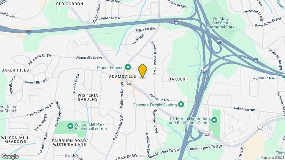 Adamsville Green Mapa y Detalles de la Ubicación
