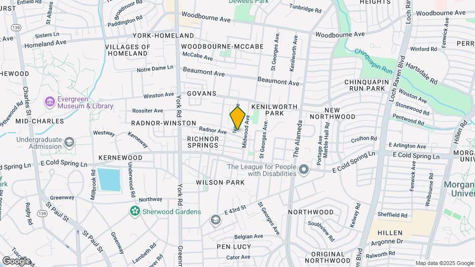 802 Radnor Ave Map and Location Details